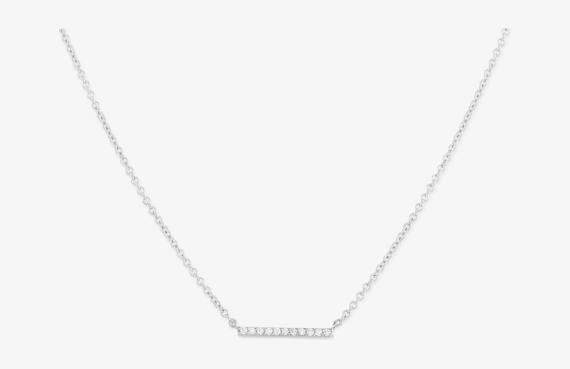 Diamonds Line Necklace White Gold - Necklace, transparent png download