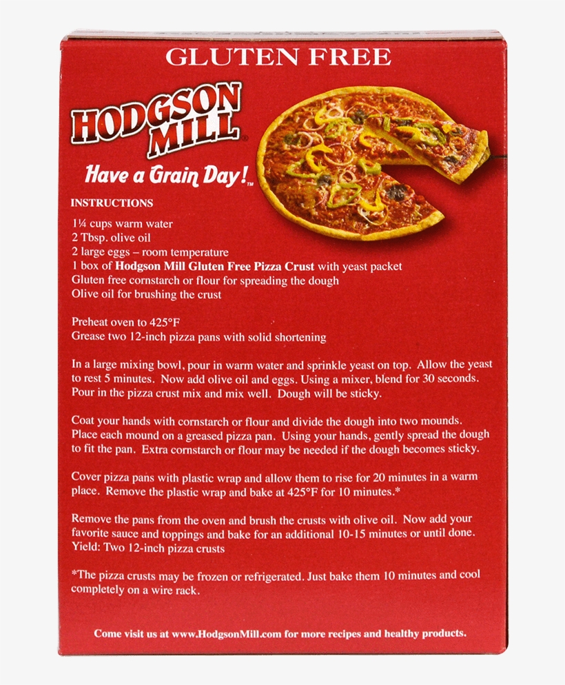 Gluten Free Pizza Crust Mix - Hodgson Mill Pizza Crust Mix, Gluten Free - 16 Oz, transparent png download