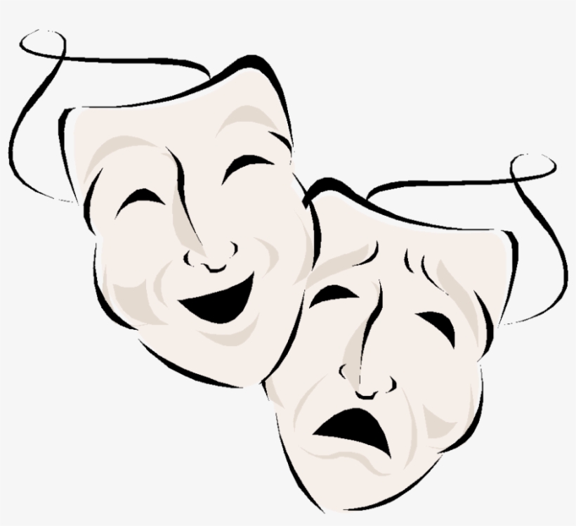 Svg Black And White How To Draw Drama - Drama Club, transparent png download