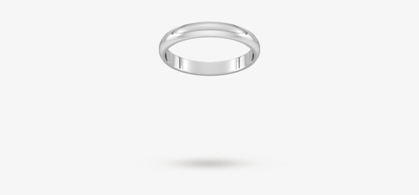 3mm D Shape Standard Wedding Ring In Platinum - Dyrberg/kern, transparent png download