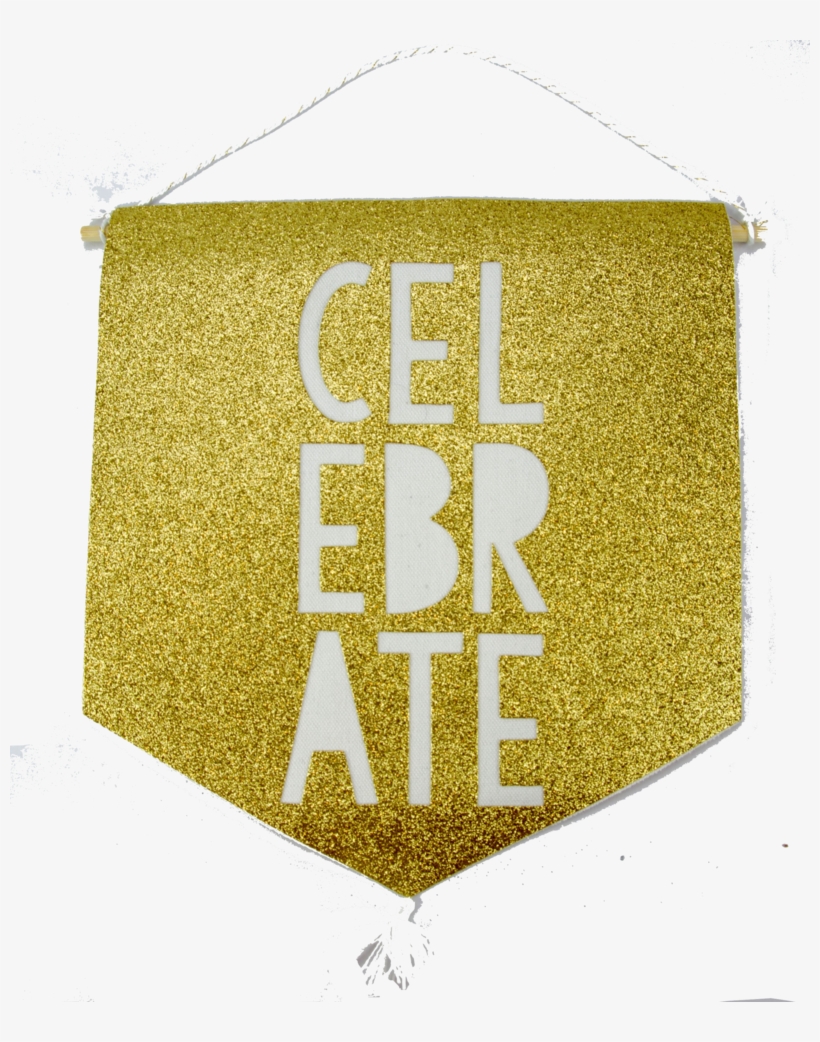 Gold Celebrate Banner - Party, transparent png download