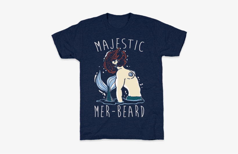 Majestic Mer Beard Mens T Shirt - T-shirt, transparent png download