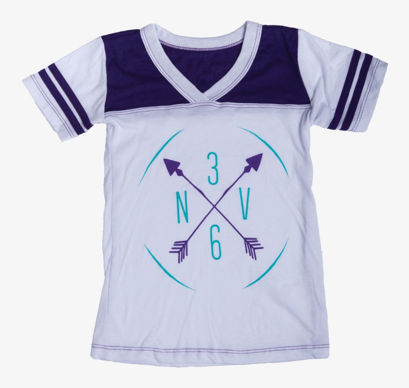 Youth V-neck - Arrows - Purple - Active Shirt, transparent png download