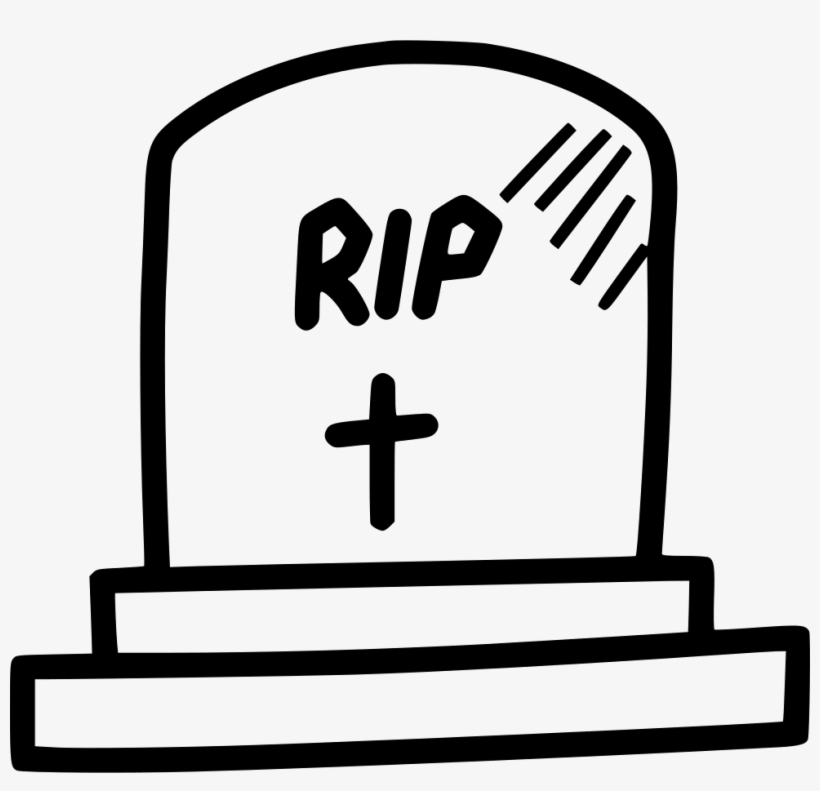 Grave Cemetery Tomb Stone Sepulchre Rip Svg Png Icon - Vector Graphics, transparent png download