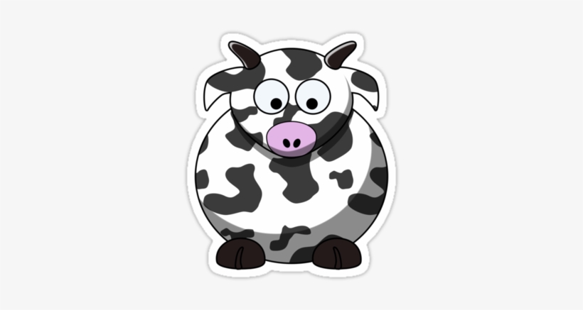 "cartoon Cow" Stickers By Mdkgraphics - Cartoon Cow Bag, Adult Unisex, Natural, transparent png download