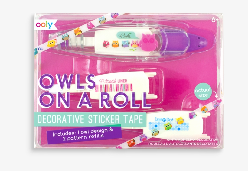 On A Roll Decorative Sticker Tape - Owls On A Roll Deco Tape Refills, transparent png download