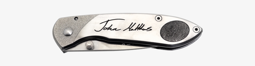 Personalized Pocket Knife With Signature And Fingerprint - Buck Knives, transparent png download