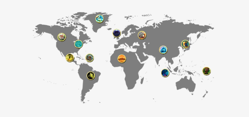 Brainstorming - World Map Purple, transparent png download