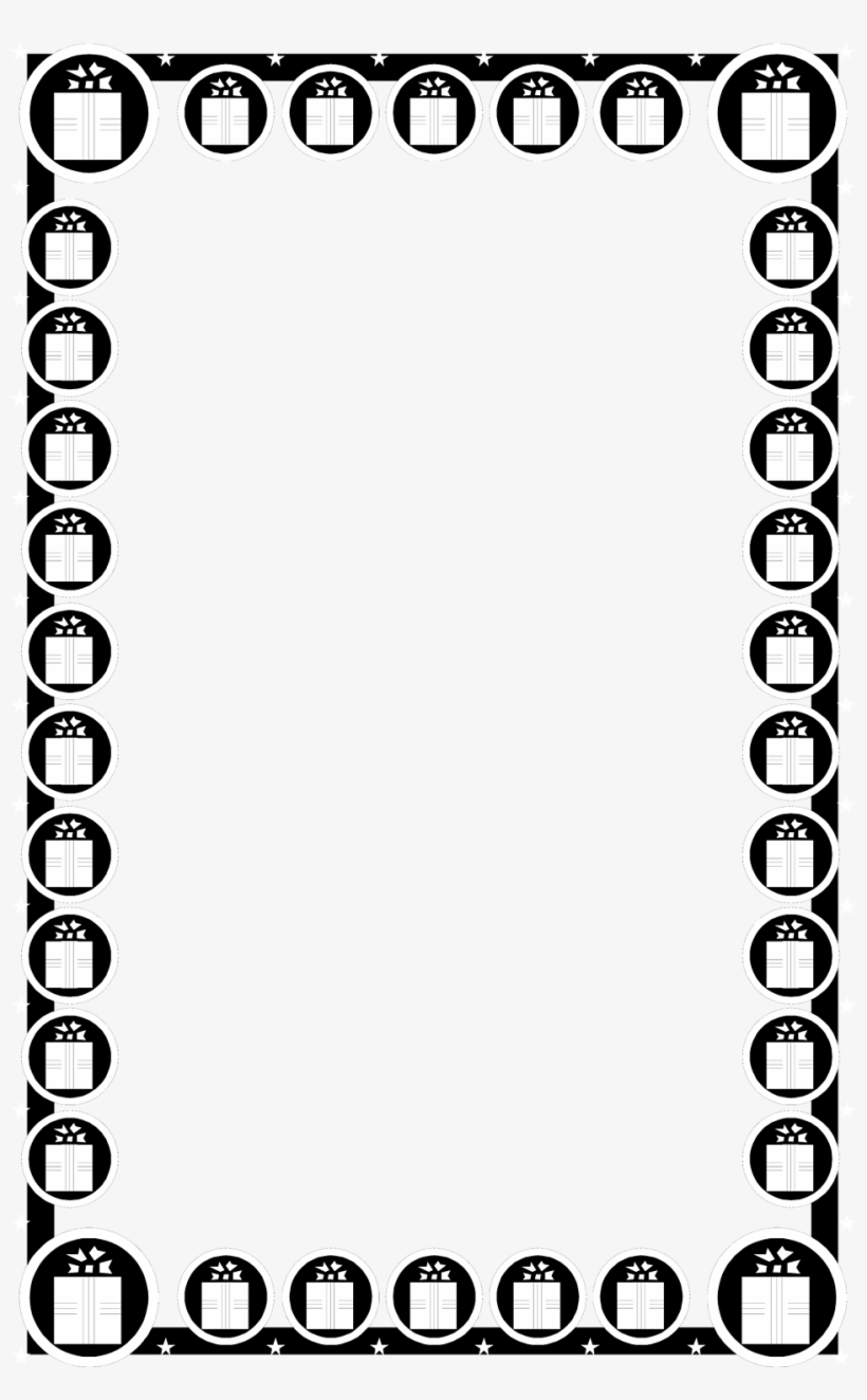 Christmas Picture Transpa Library Black And White Border - French Borders Clip Art, transparent png download