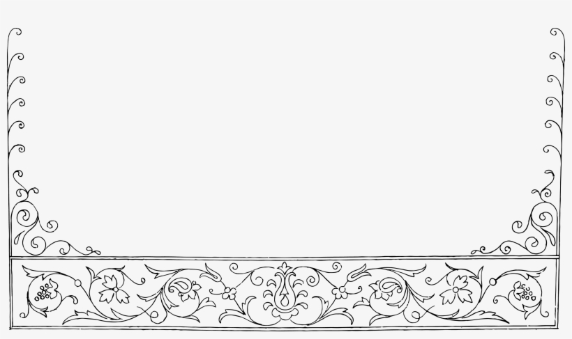 White Floral Border Png Image Transparent - Floral Celtic Border, transparent png download