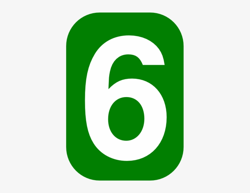 This Free Clipart Png Design Of Green Rounded Rectangle - Plantillas De Numero 6, transparent png download