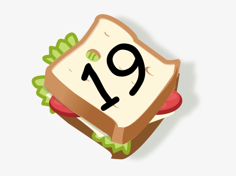 Candy 19 Clip Art - Sandwich Clip Art, transparent png download