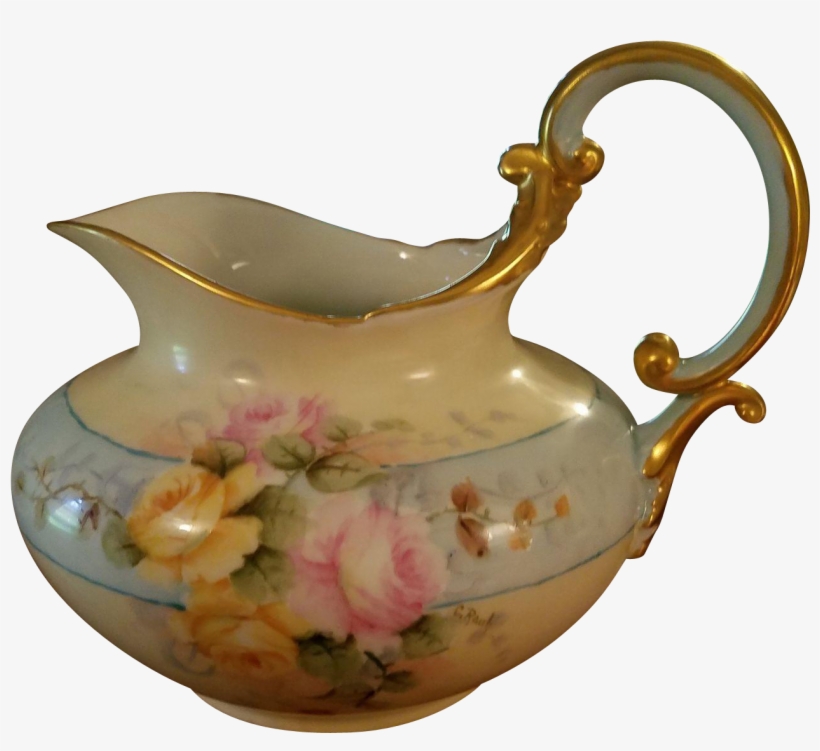 Bavaria Hand Painted Cider Lemonade Pitcher,artist - Ceramic, transparent png download