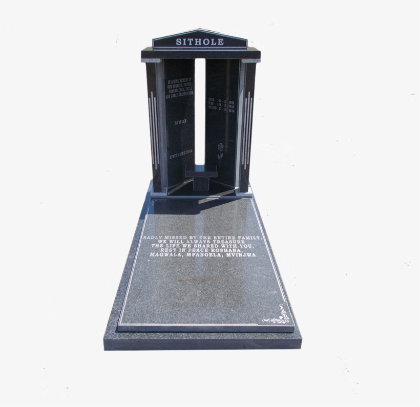 R65 Headstone With Kerbing And Slab - Memorial, transparent png download
