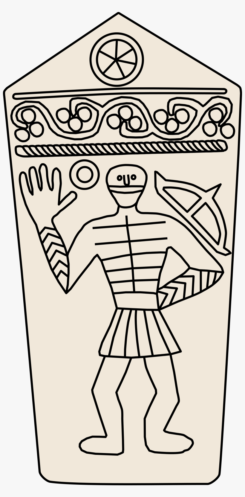 Bosnian Medieval Tombstone Drawing - Stecak Bosnia, transparent png download