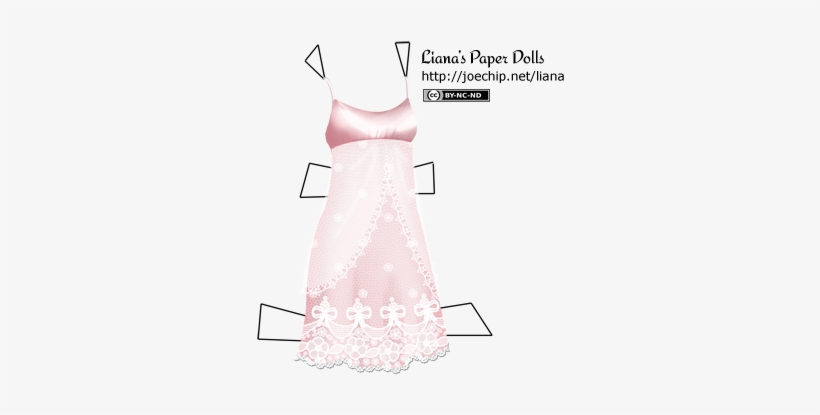 A Pink Satin Dress With Straps Over The Shoulders And - Lace, transparent png download