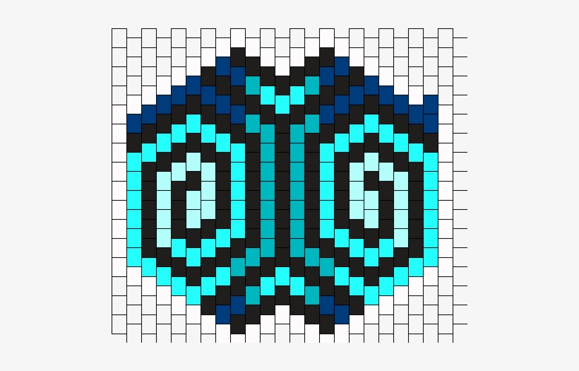 Blue Swirl Mask Bead Pattern - Perler Beads, transparent png download