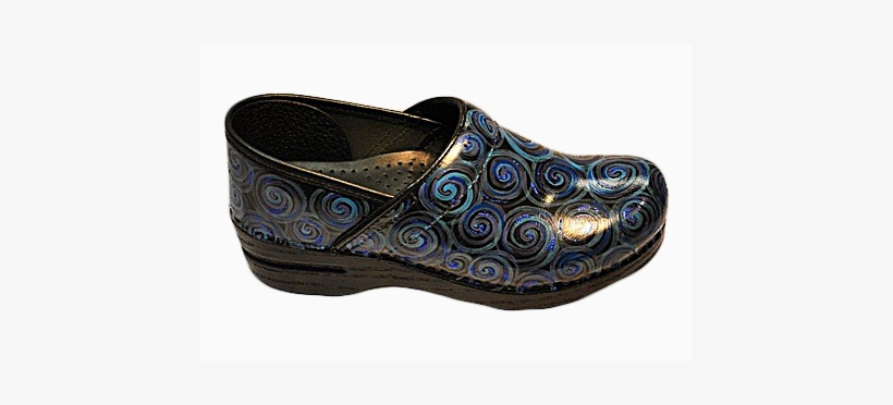 Download Hand Painted Blue Swirl Clog Slip On Shoe Png Image Transparent Png Free Download On Seekpng