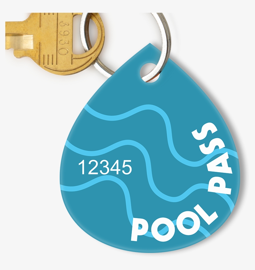 Pool Passes In Water Drop Shape, Blue Swirls - Water, transparent png download