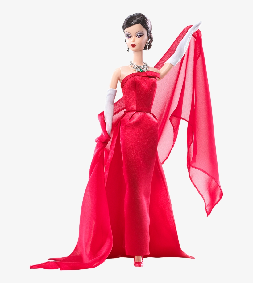 Barbie, Pink, Baby, Toy, Gold, Red, Images Png Images - Barbie Silkstone Vestido Red, transparent png download