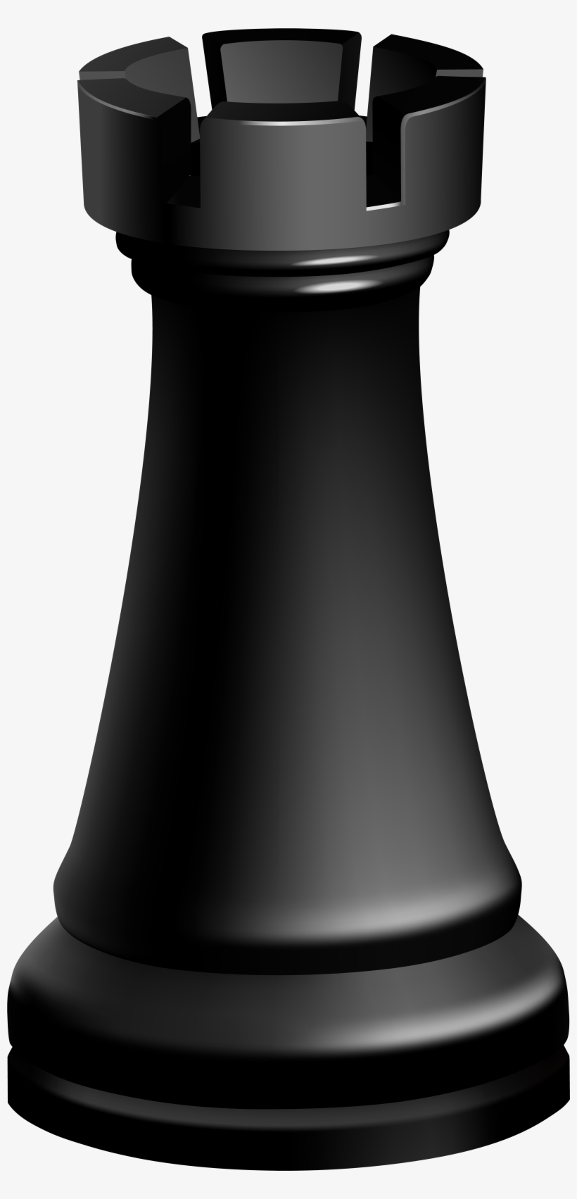 Rook Black Chess Piece Png Clip Art - Chess Piece Rook, transparent png download