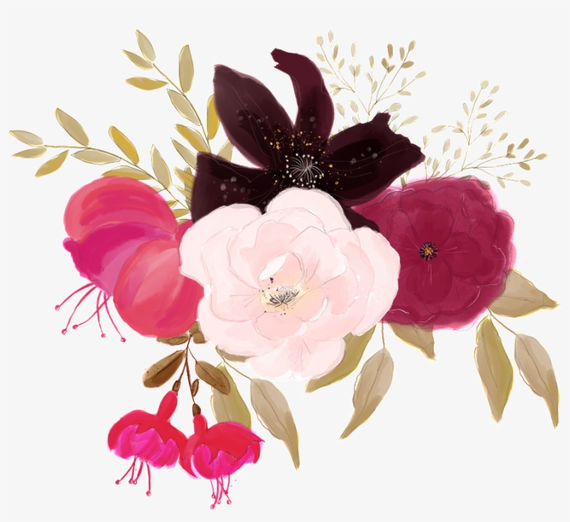 Png De La Acuarela Flor Rosa - Böhmische Quadratische Hochzeits-einladungs-mit Karte, transparent png download