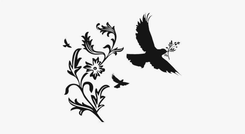 Paloma Y Flores Vectores Psd Gr225fico De Vector Vectorhqcom - Crowned Him With Glory And Honour, transparent png download