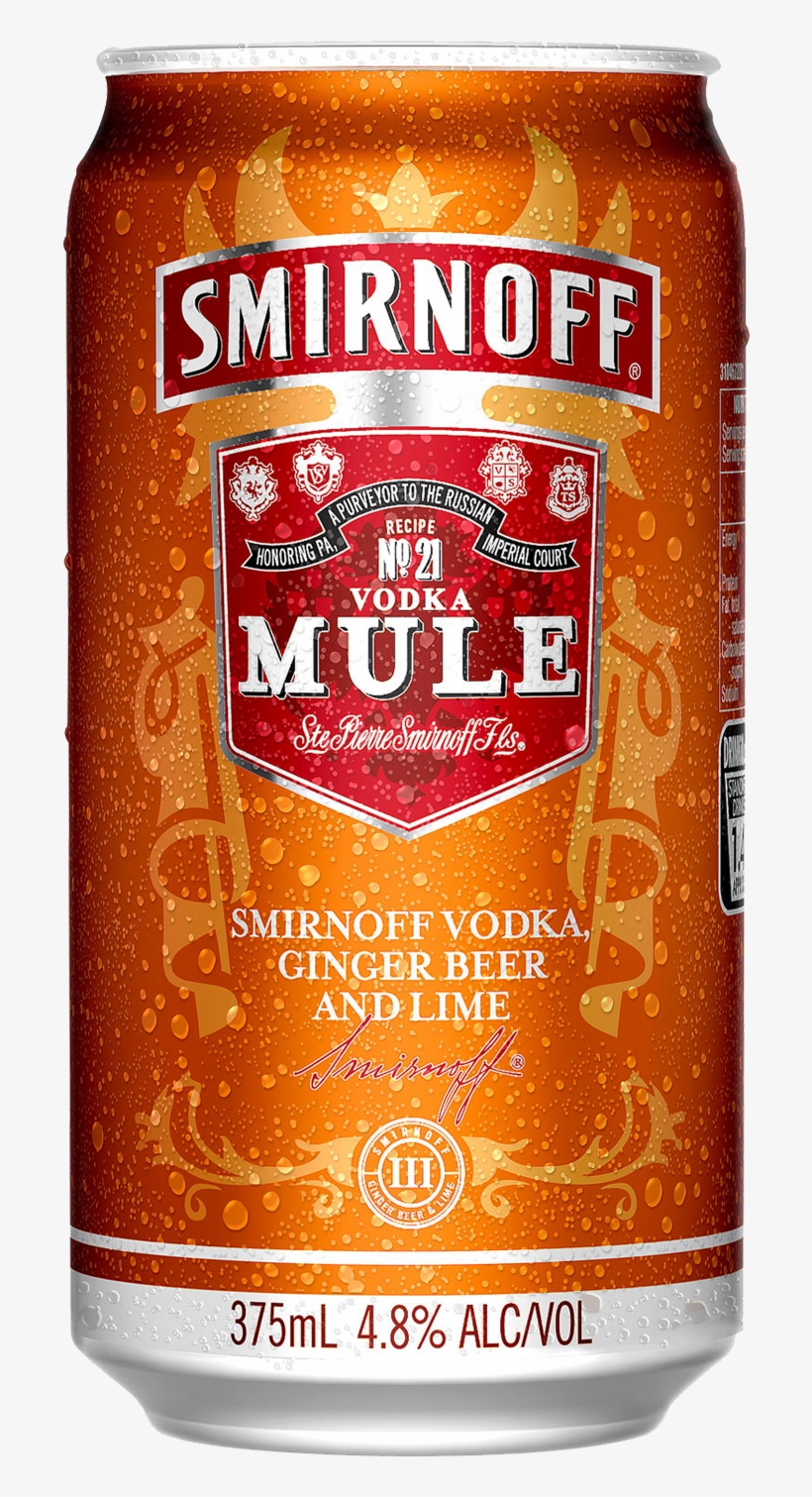 Smirnoff Mule Cans 375ml - Smirnoff Mule In Can, transparent png download