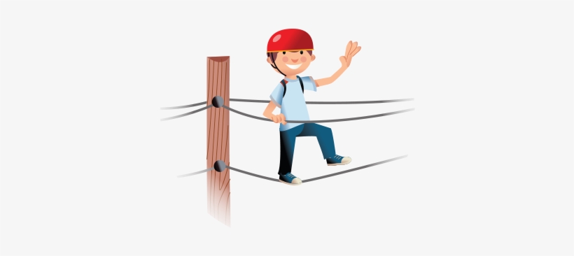 Download G822 - High Ropes Course Cartoon | Transparent PNG Download ...