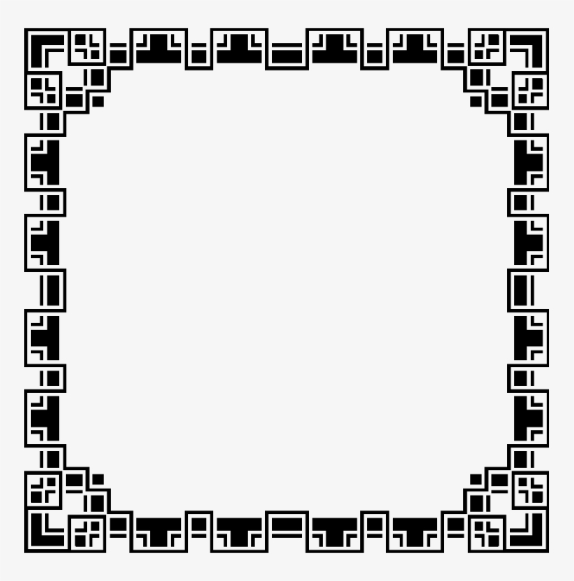 Rubber Stamp Geometry Point Monogram Shape - 8 Bit Frame Png, transparent png download