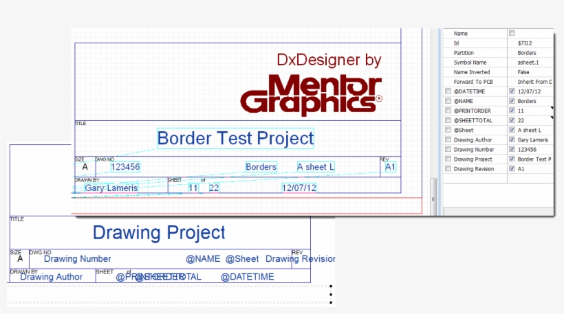 Because Fixed Embedded Properties Shipped With Dxdesigner - Schematic Title Block Template, transparent png download