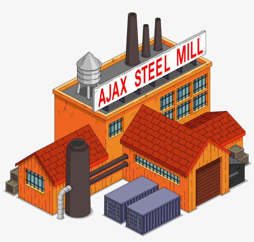 Ajax Steel Mill Unlock Roscoe - Los Simpson Springfield Edificios, transparent png download