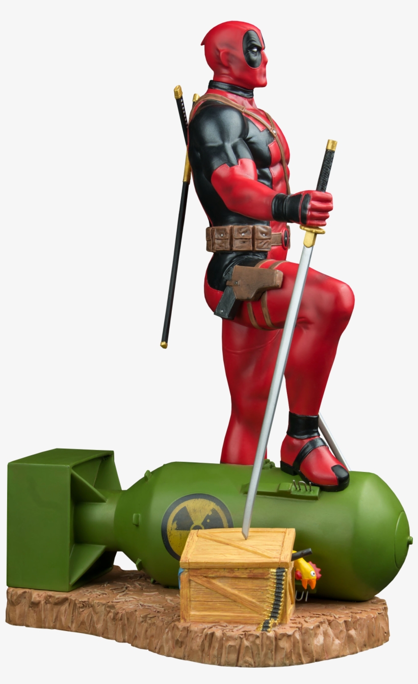 Deadpool On Atom Bomb 1/6th Scale Statue - Deadpool Bomb, transparent png download