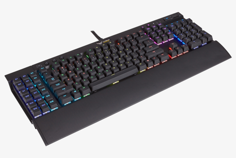 Pic Of Backlit Programmable Keyboard - Corsair Gaming K55 Rgb Keyboard, transparent png download