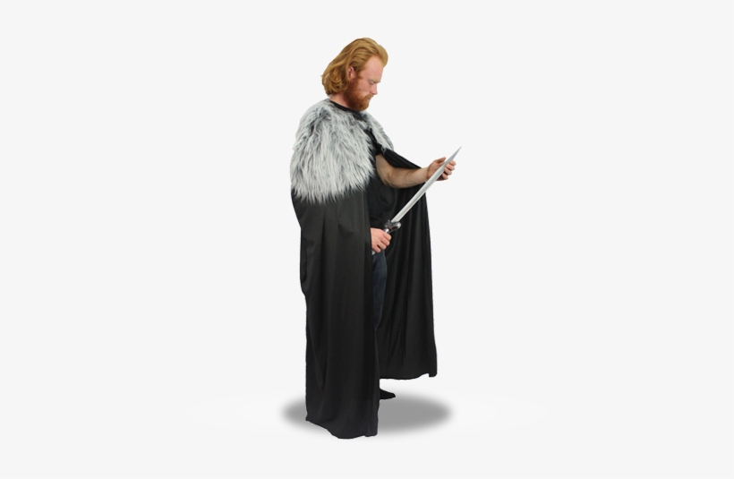 John Snow Grey Dyre Wolf Long Cloak Game Of Thrones - Cloak, transparent png download