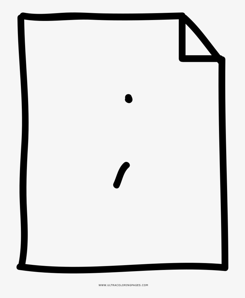 Semicolon Document Coloring Page - Semicolon, transparent png download