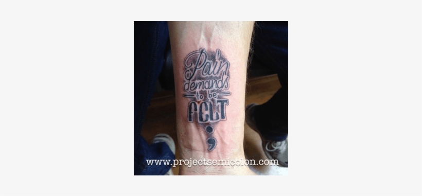 20 Beautiful Semicolon Tattoos That Raise Awareness - Project Semicolon, transparent png download