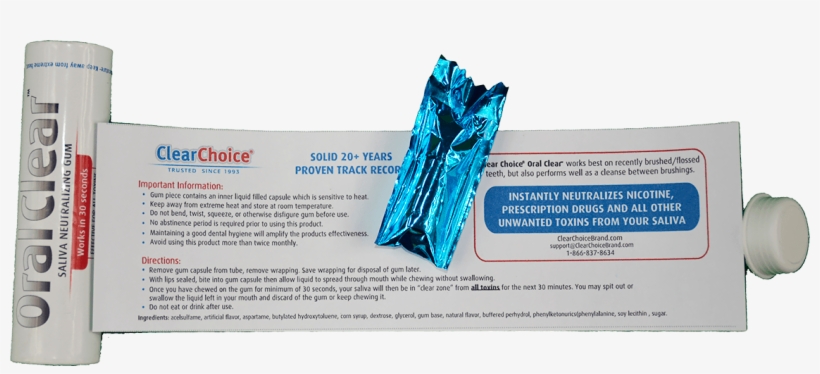 Oral Clear Gum Review - Oral Clear, transparent png download
