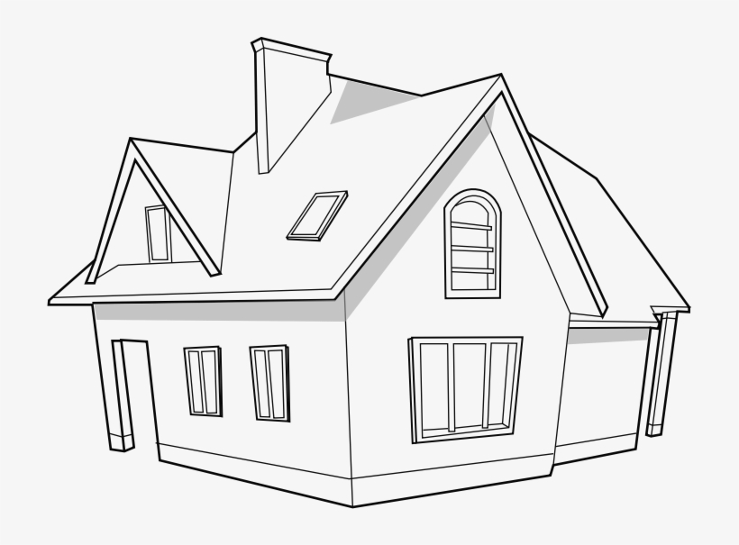 Medium Image - House Line Drawing Png, transparent png download