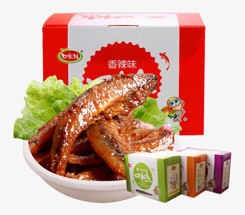 Saliva Baby Spicy Fish Snacks 13g*20 Pack Spicy Instant - Mala Sauce, transparent png download