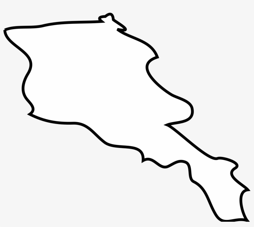 1213px-armenia Outline Map - Scalable Vector Graphics, transparent png download