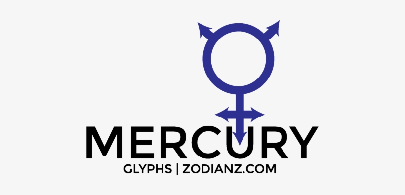 Mercury Glyph Planet By Joan Zodianz - Mercury Xrm, transparent png download