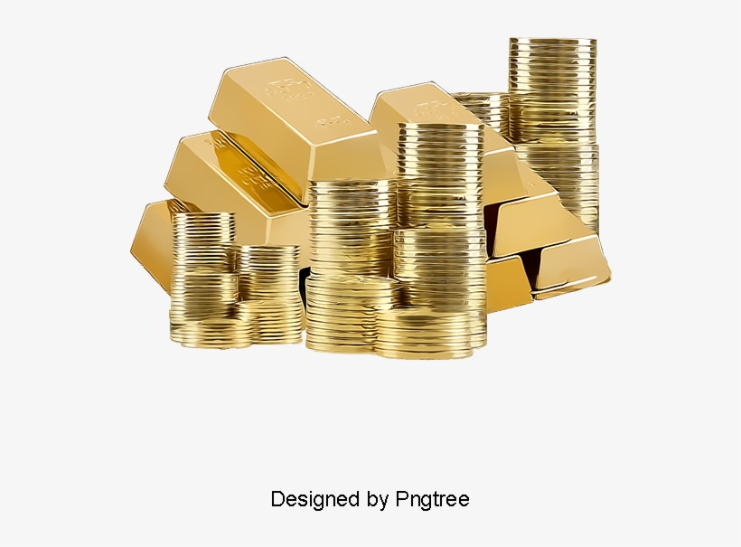 Gold Coins Element, Neat, Gold Bars, Gold Png And Psd - Gold, transparent png download