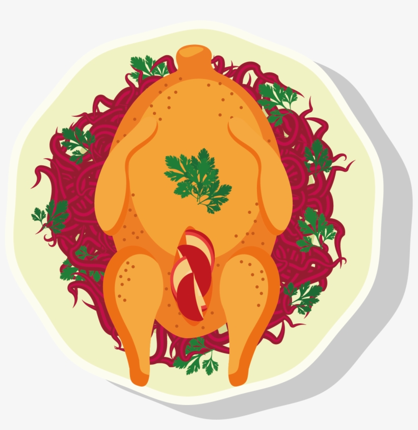 Roast Chicken Drawing At Getdrawings - Drawing Roast Chicken, transparent png download