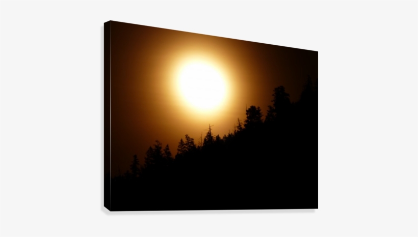 Moon Silhouette Canvas Print - Sunlight, transparent png download