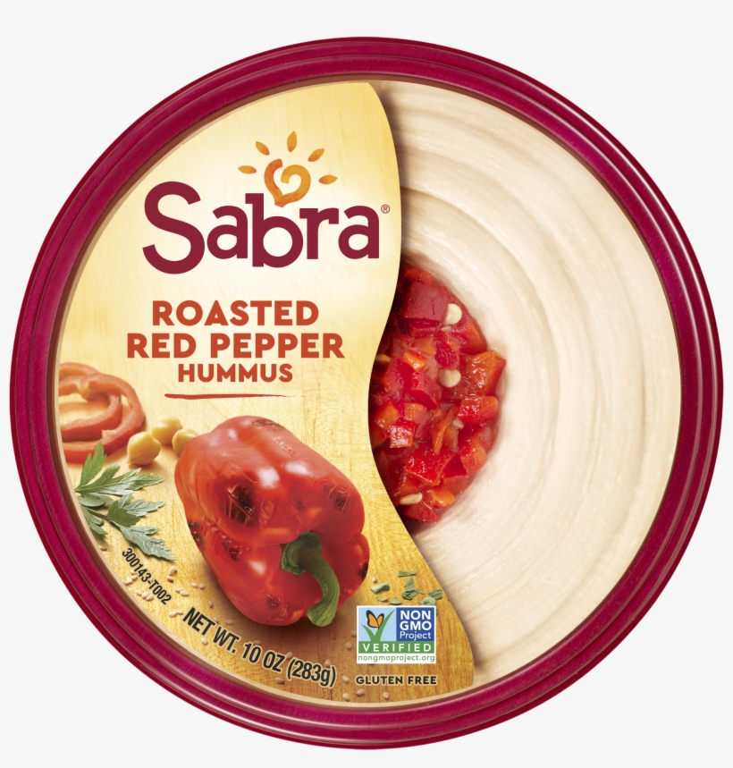 Sabra Roasted Red Pepper Hummus, 10 Oz - Sabra Roasted Red Pepper Hummus, transparent png download