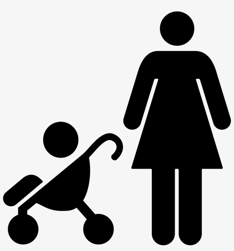Mother With Baby On Stroller Comments - Coche De Bebe Icono, transparent png download