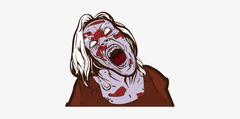 Zombie Woman Wall Decal - Zombie Girl Vector, transparent png download