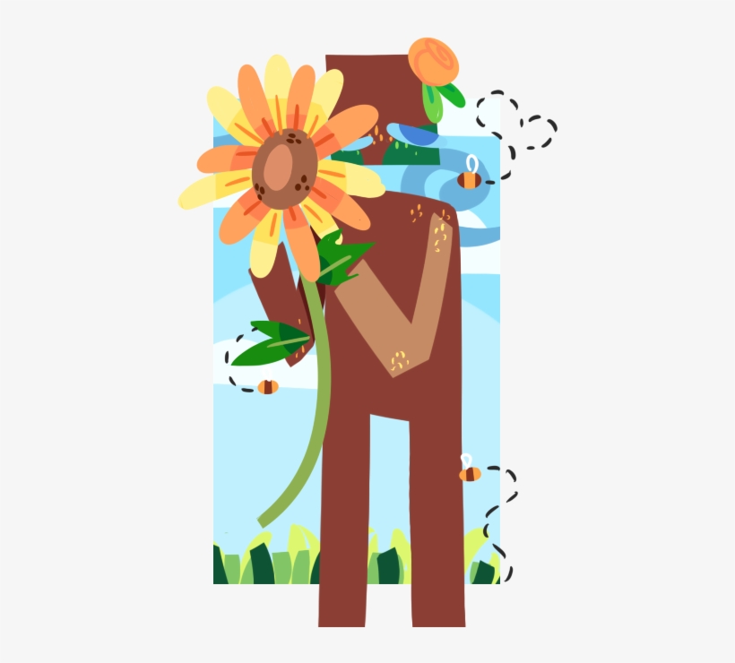 Sunflower Fields Enderman, transparent png download