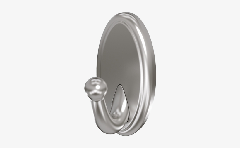 15lb Oval Decorative Hook In Satin Nickel - Hook, transparent png download